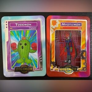 4/$20 TACO BELL Collectable Tin Digimon Cards Togemon & Myotismon